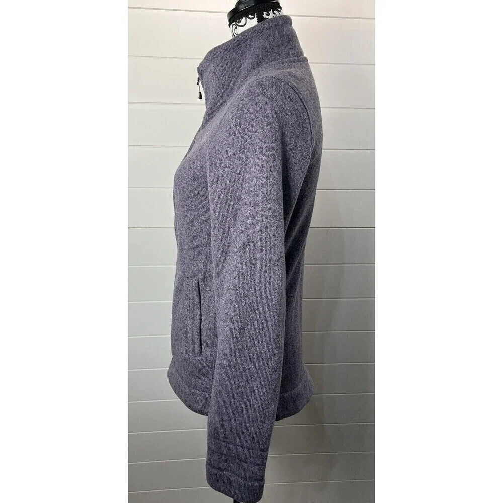 The North Face Knit Fleece Jacket Womens Lavender S Zip Front Pockets CorpCore - Picture 6 of 13